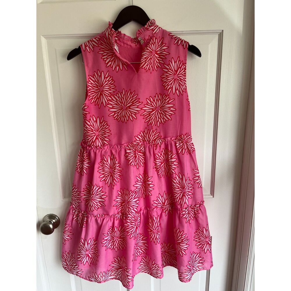 J. Marie Sleeveless Short Shift Dress SZ XS Pink & White Floral Pattern Feminine - Picture 3 of 7